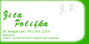 zita polifka business card